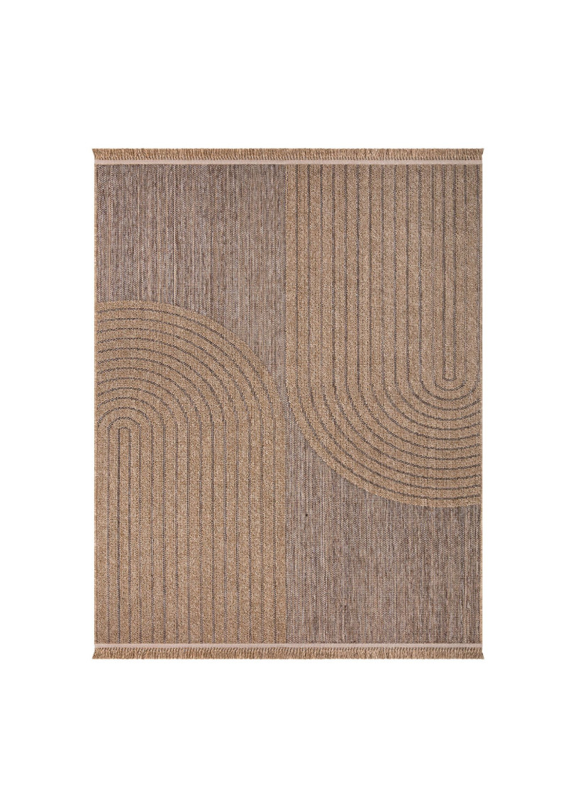 Tapis extérieur effet jute arc beige CASSIS 93