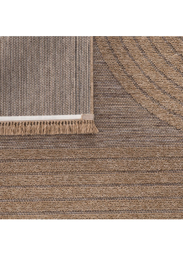 Tapis extérieur effet jute arc beige CASSIS 93