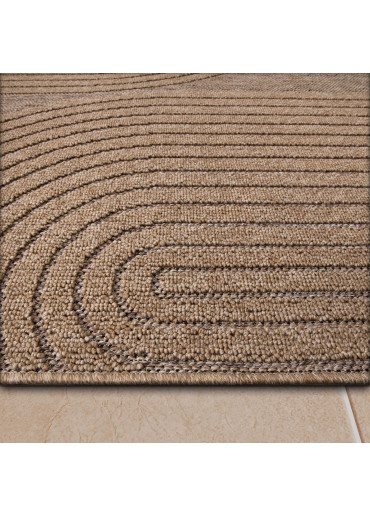 Tapis extérieur intérieur effet jute arc beige CASSIS 93