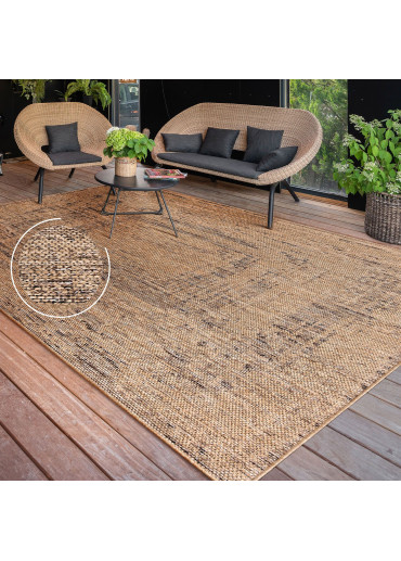 Tapis extérieur intérieur effet jute beige BAMAKO 784