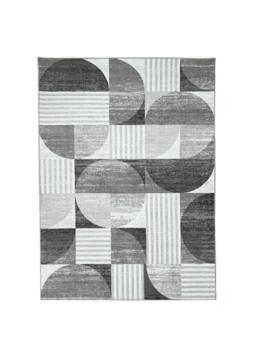 Tapis géométrique gris DAKOTA 03