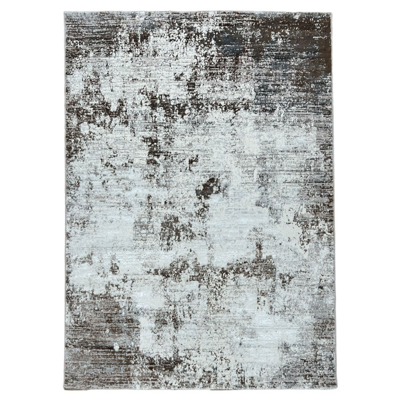 Tapis abstrait crème marron DUBAI 19