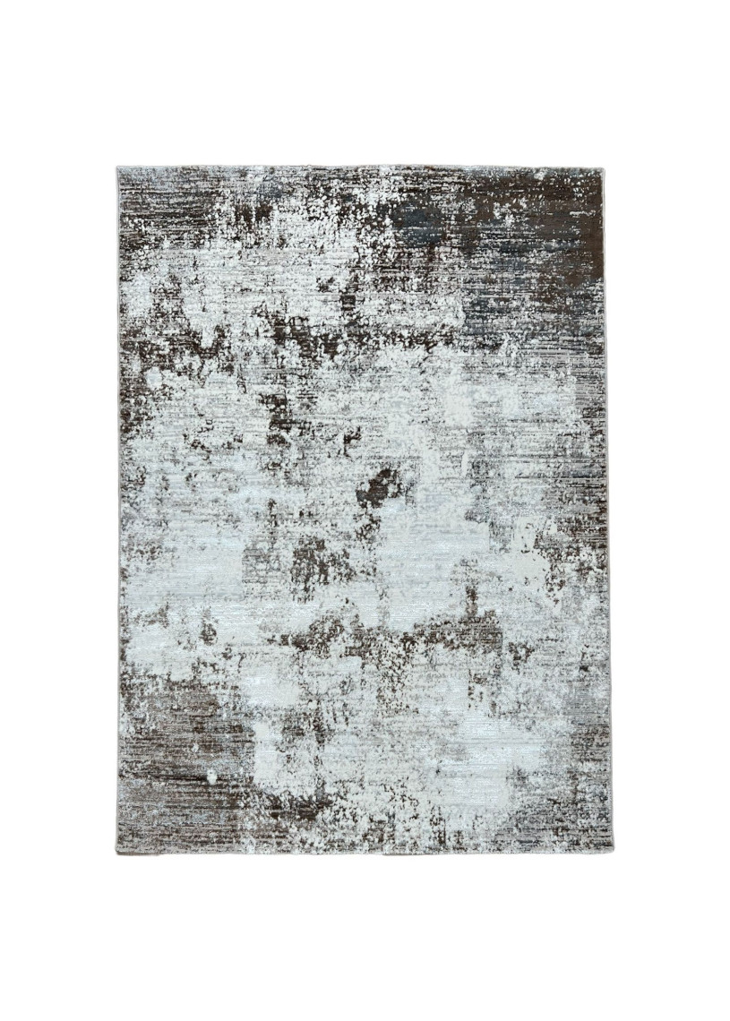 Tapis abstrait crème marron DUBAI 19