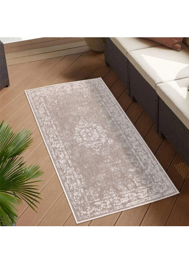 Tapis extérieur réversible vintage beige - CALVI 77