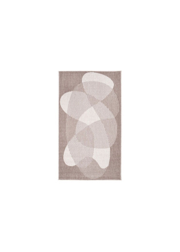 Tapis extérieur réversible abstrait beige - CALVI 35