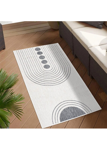 Tapis extérieur réversible bohème gris - CALVI 39