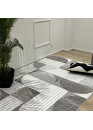 Tapis géométrique gris DAKOTA 03