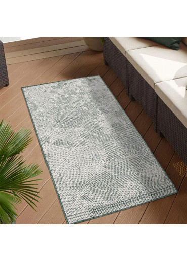 Tapis extérieur réversible abstrait vert - CALVI 45