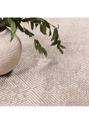 Tapis extérieur réversible abstrait beige - CALVI 45