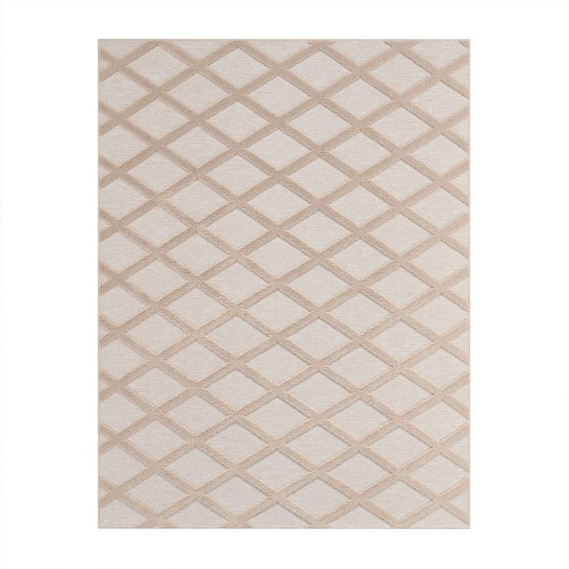 Tapis lavable scandinave beige KUMLA 642