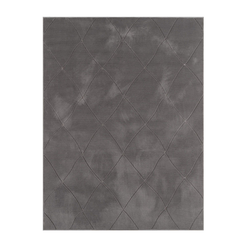 Tapis lavable berbère gris anthracite KUMLA 641