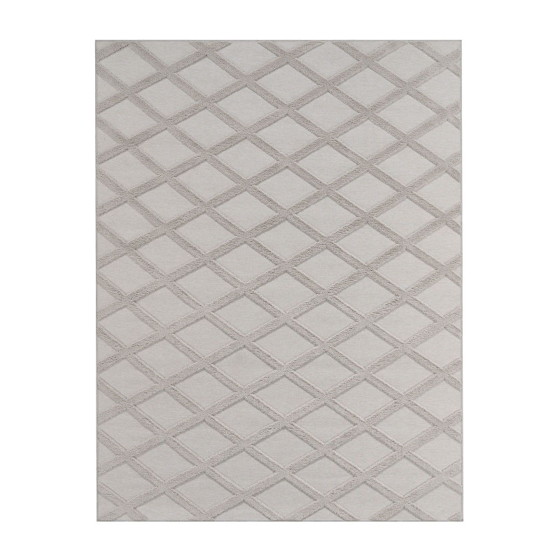 Tapis lavable scandinave grège KUMLA 642