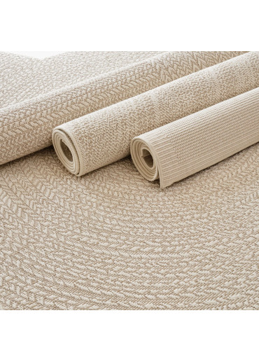 Tapis extérieur effet intérieur jute crème KENZY 04