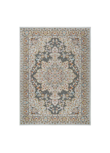 Tapis extérieur intérieur oriental noir multicolore GRENADE 67