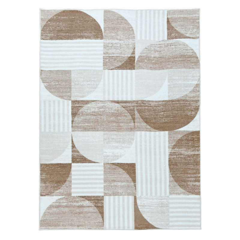 Tapis géométrique beige DAKOTA 03