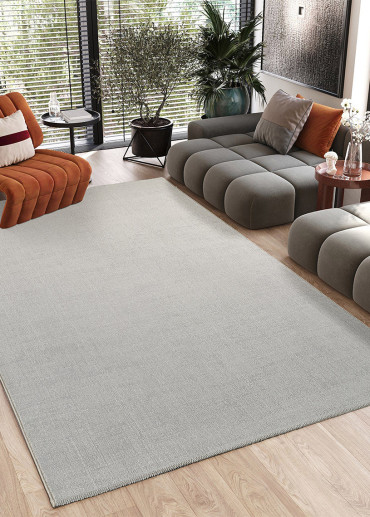 Tapis uni chiné gris - BERNE