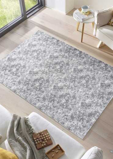 Tapis lavable à motifs gris...