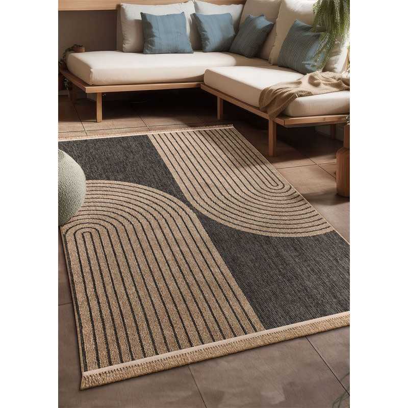 Tapis extérieur effet jute arc - CASSIS 93