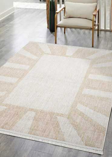 Tapis uni effet laine rose...