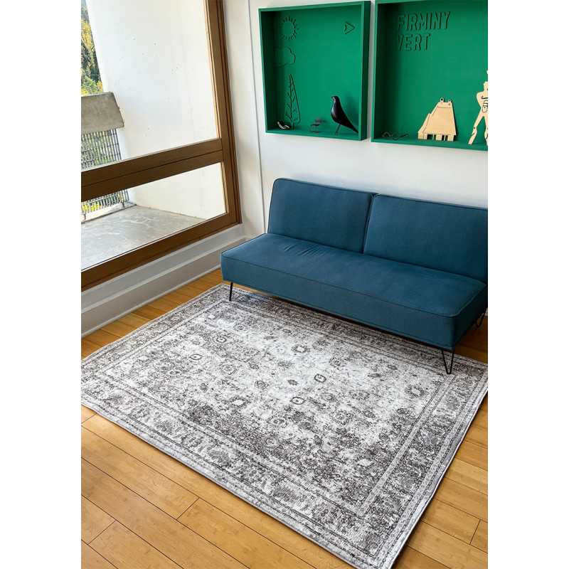 Tapis vintage gris DAKOTA 01