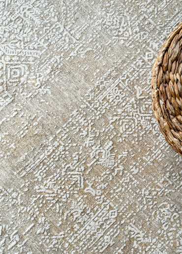 Tapis abstrait beige gris NANTES 24