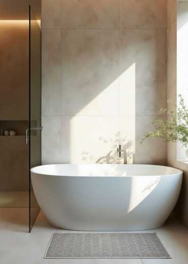 copy of Tapis salle de bain taupe MYKONOS 01