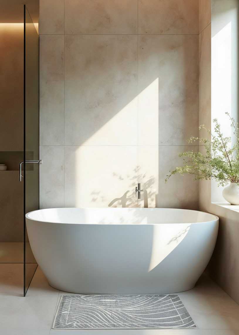 copy of Tapis salle de bain taupe MYKONOS 01