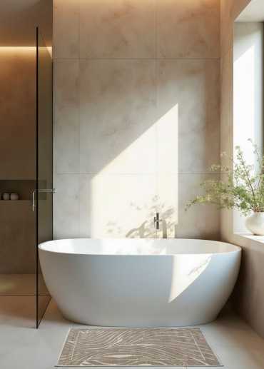 copy of Tapis salle de bain taupe MYKONOS 01