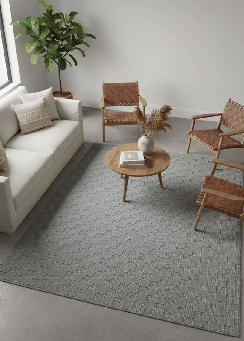 Tapis extérieur et intérieur damier TOULON 36