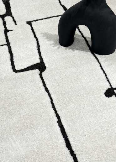 Tapis abstrait crème PARIS 65