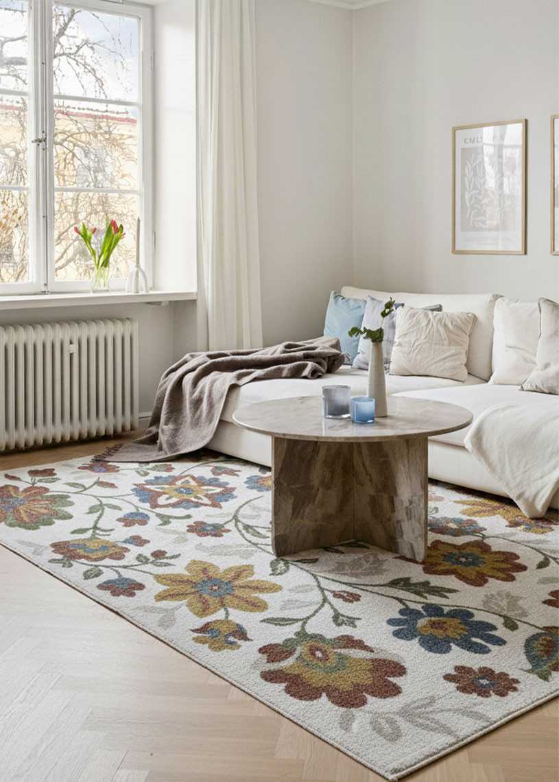 Tapis fleuris multicolore ANNECY 10