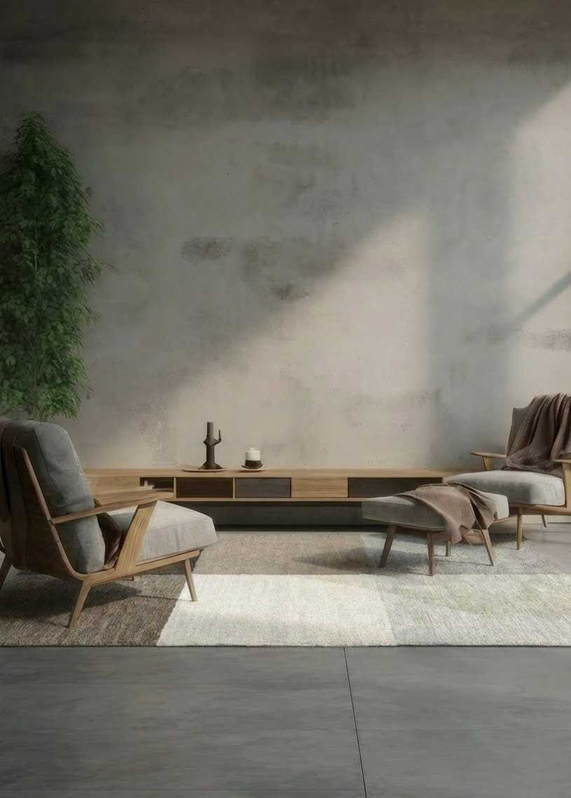 Tapis en laine fait main damier PYRIS