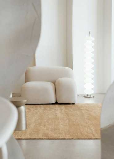 Tapis en laine uni fait main TAJA