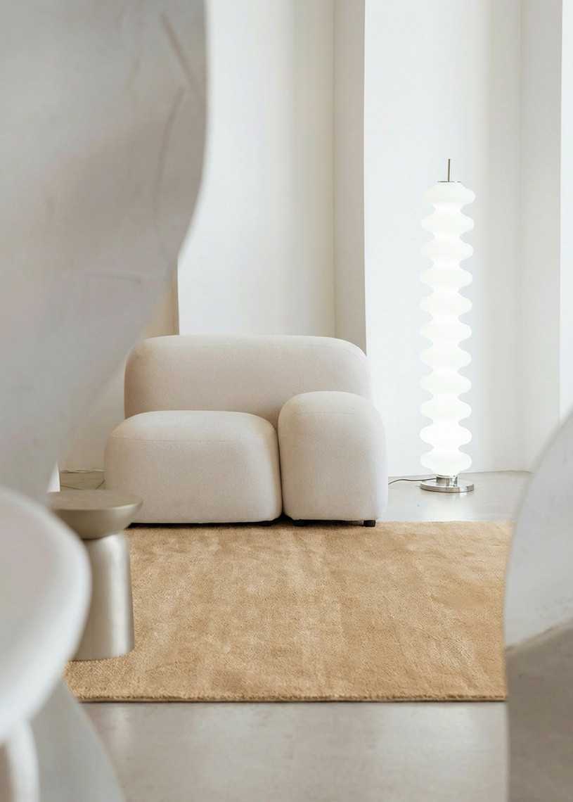 Tapis en laine uni fait main TAJA