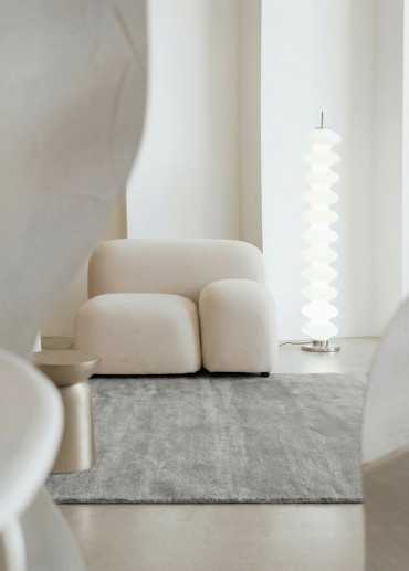 Tapis en laine uni fait main TAJA