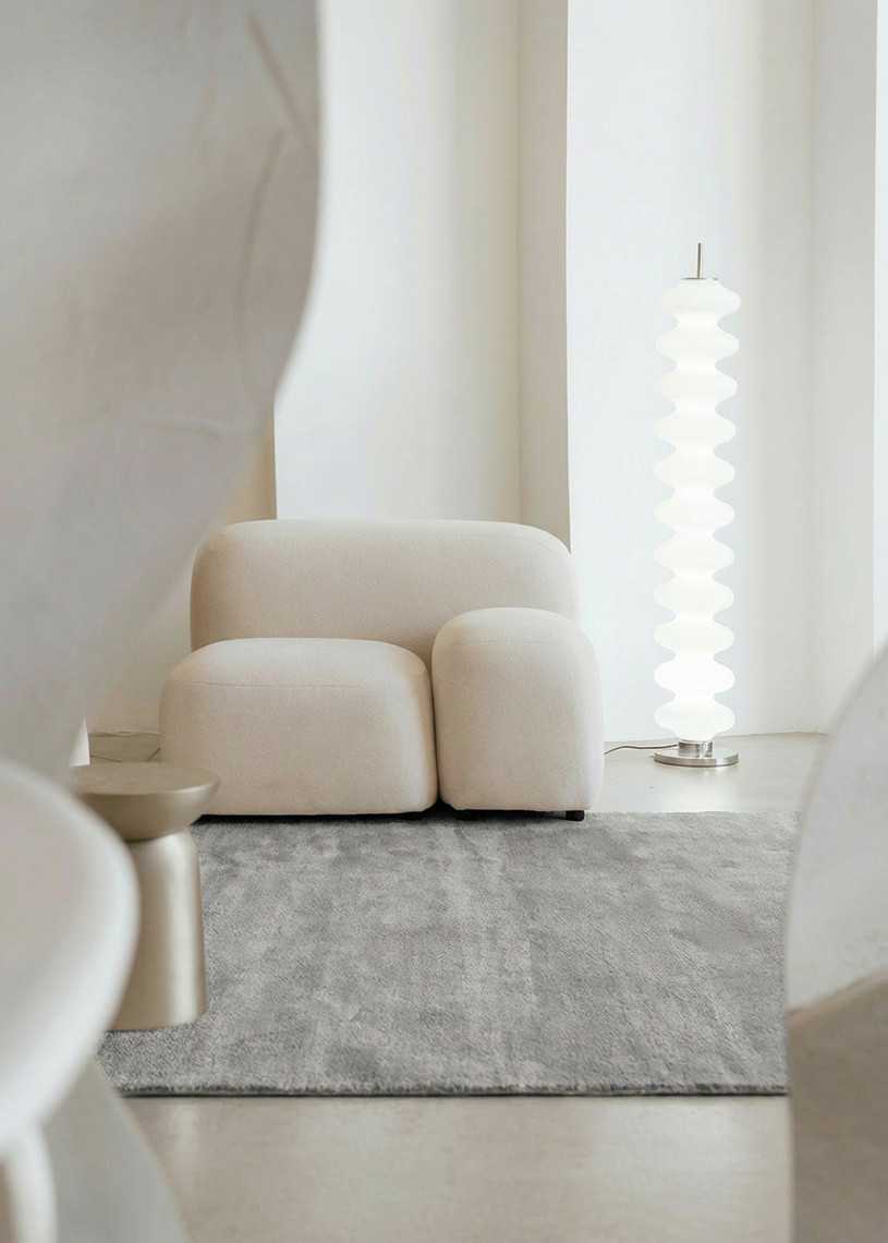 Tapis en laine uni fait main TAJA