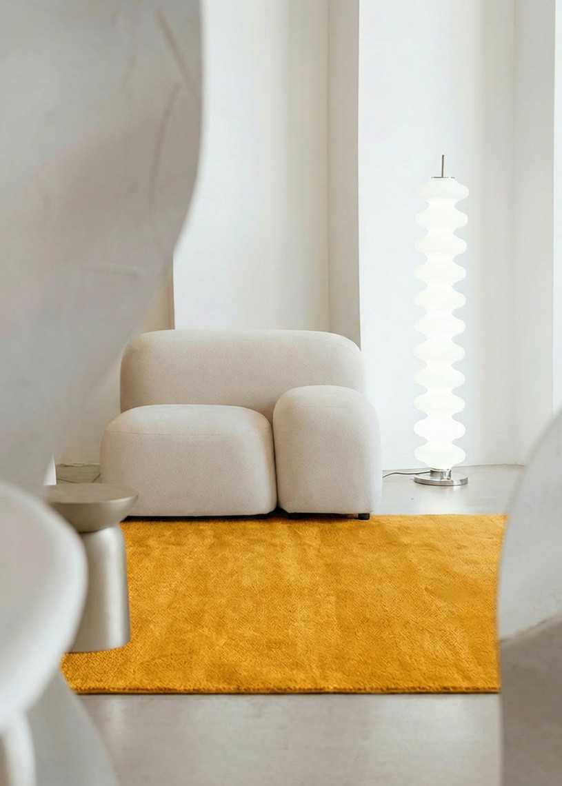 Tapis en laine uni fait main TAJA