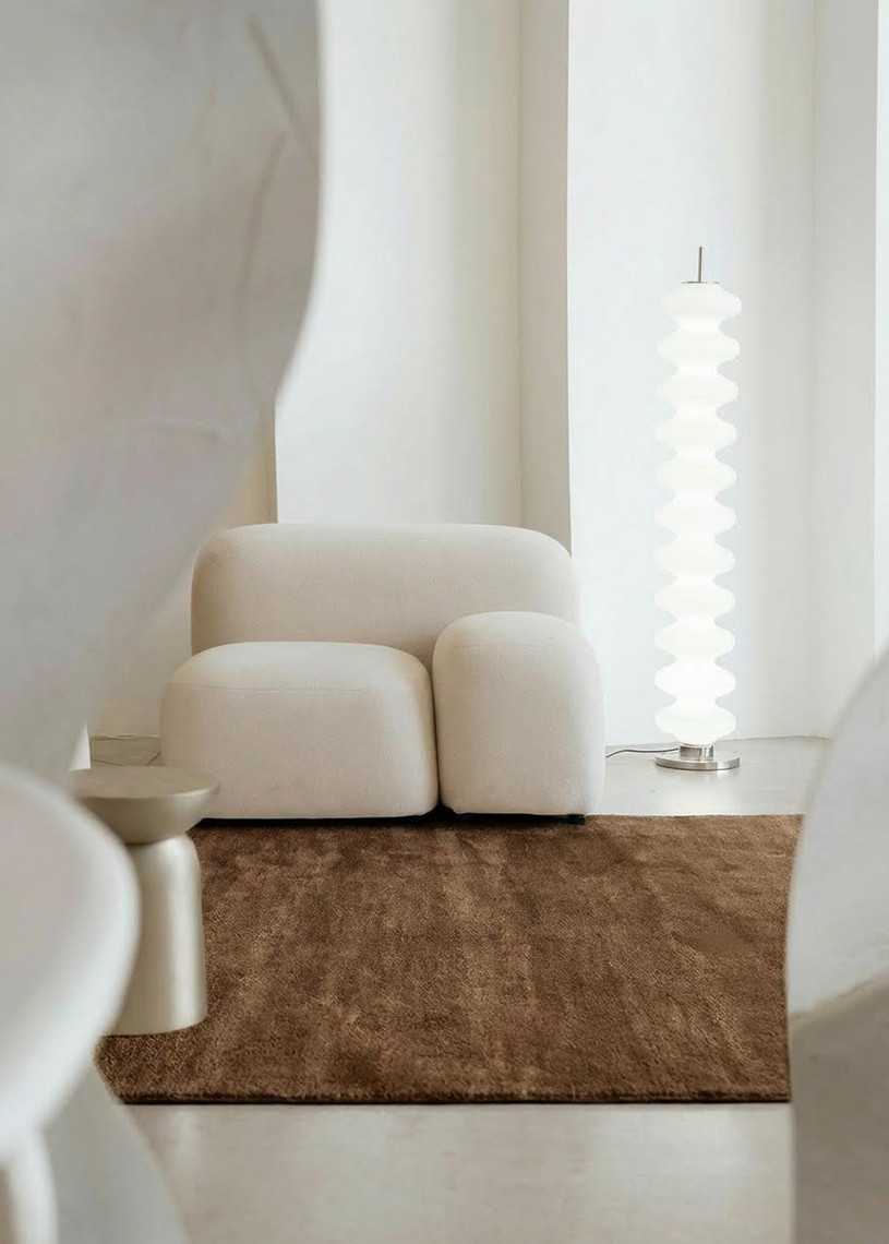 Tapis en laine uni fait main TAJA