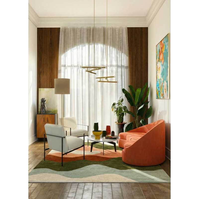 Tapis en laine multicolore fait main FUJA