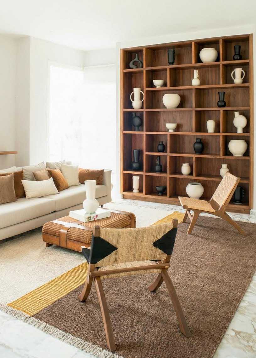 Tapis en laine bouclée fait main ALABRA