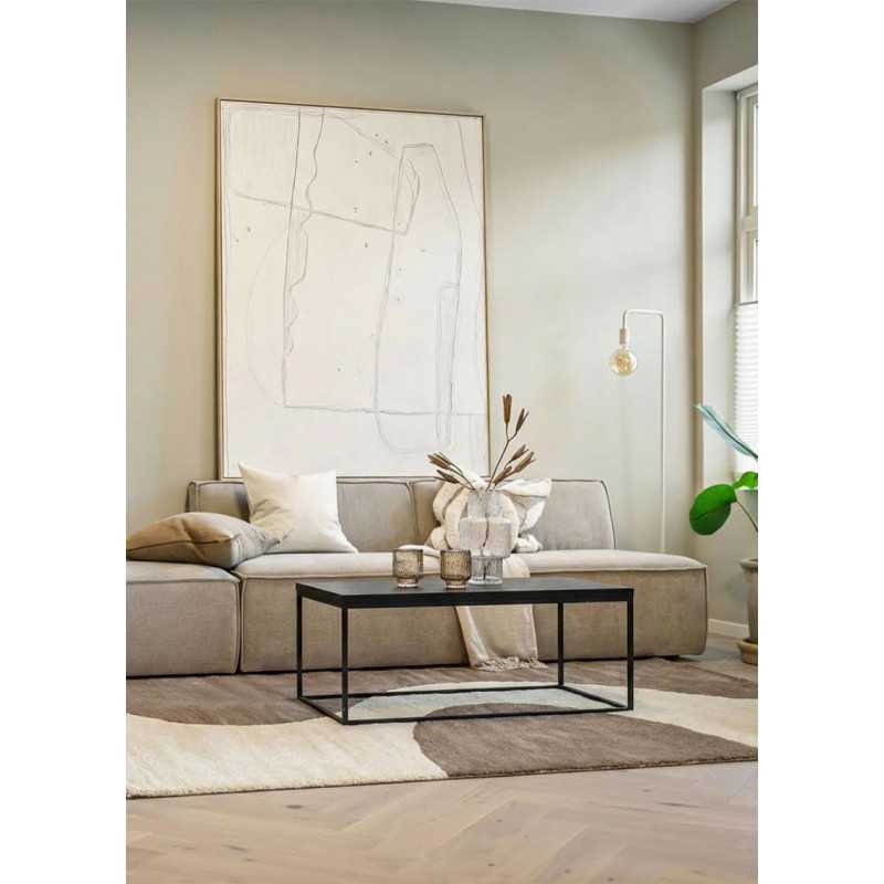 Tapis en laine crème beige fait main DOGA