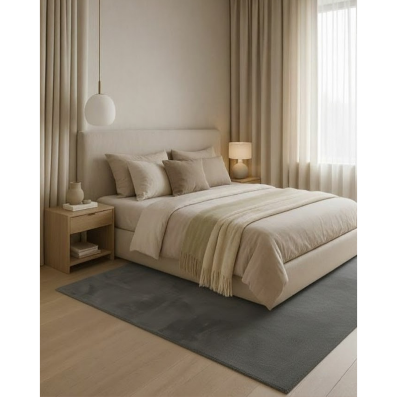 Tapis doux fourrure uni - LAPONIE 01