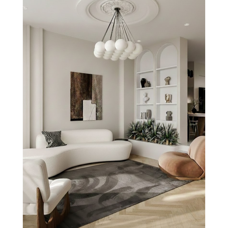 Tapis doux fourrure uni - LAPONIE 01