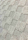 Tapis damier crème en laine fait main GRANITO
