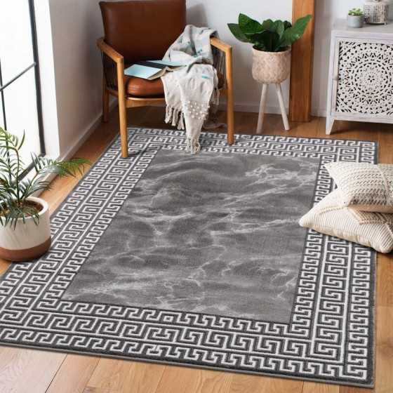 Tapis gris anthracite -...