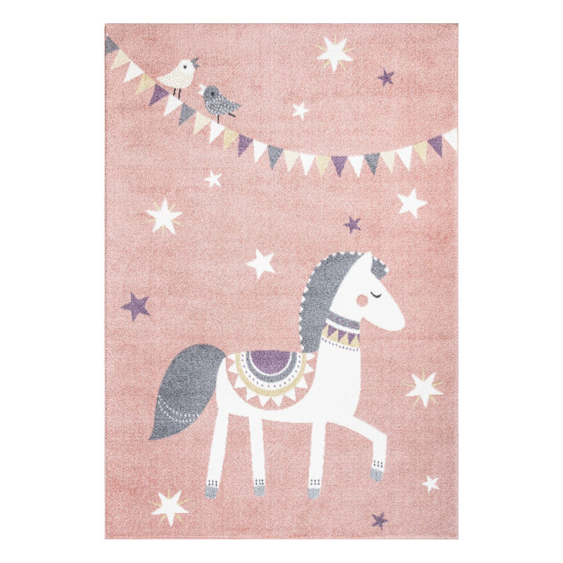 Tapis enfant cheval rose - ANIME