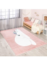 Tapis enfant ours rose - ANIME