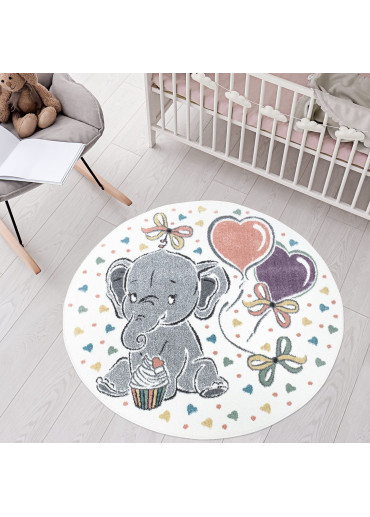 Tapis enfant éléphant crème - ANIME