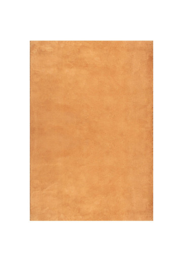 Tapis uni orange lavable doux - LOFT terracotta