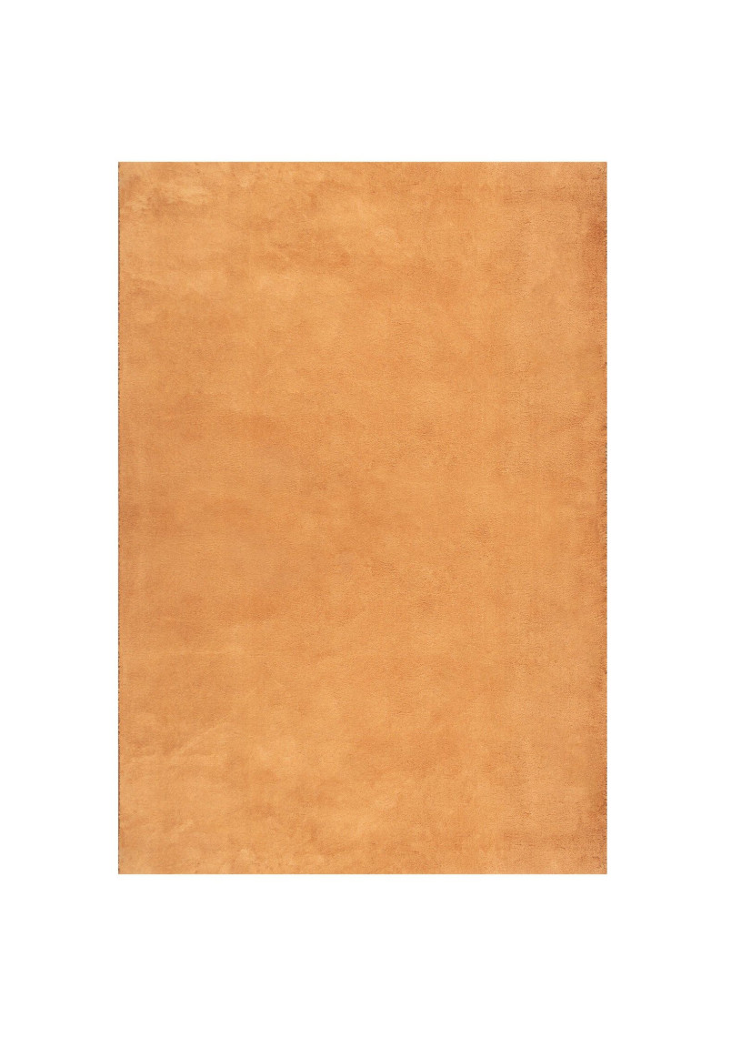 Tapis uni orange lavable doux - LOFT terracotta